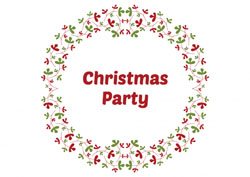 holly wreath party invitations