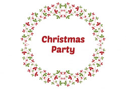 holly wreath party invitations