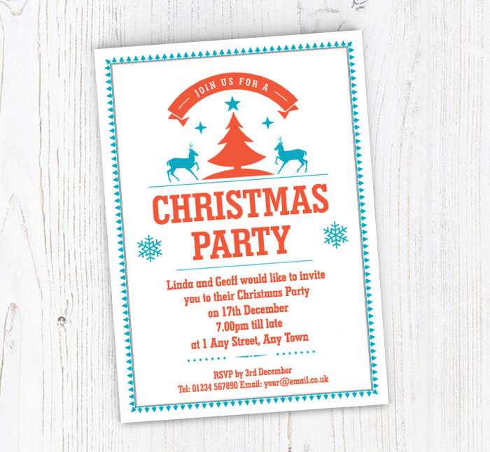 christmas trees border invitations