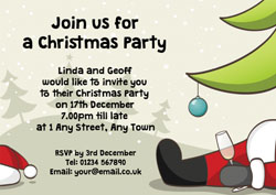 tipsy santa party invitations