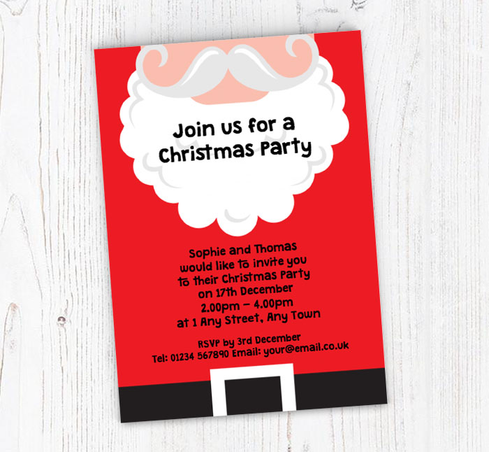 santa party invitations