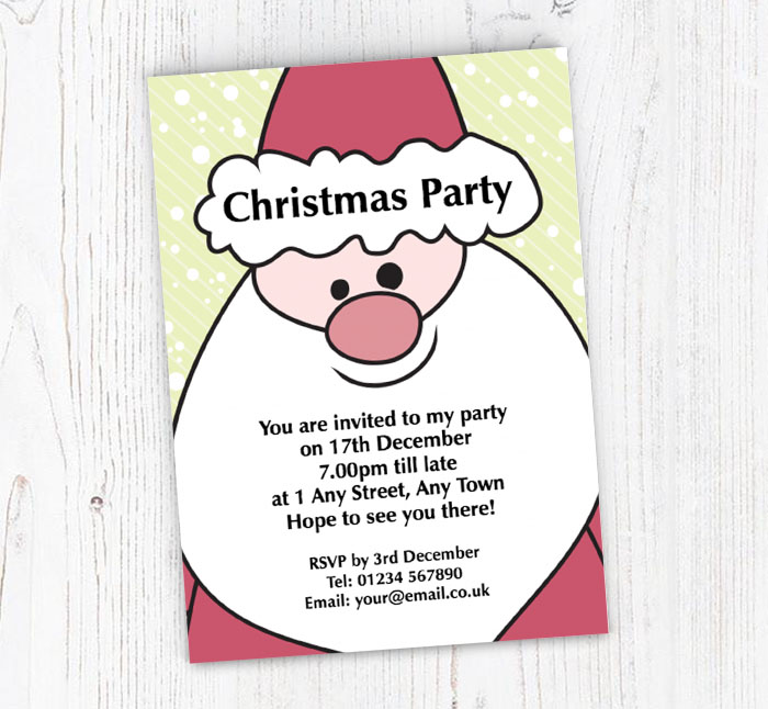 happy santa party invitations