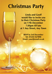 christmas champagne invitations