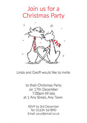 christmas cats party invitations