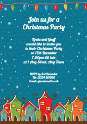 christmas town party invitations