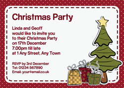 small dots christmas party invitations