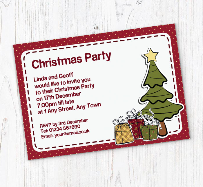 small dots christmas party invitations