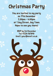 rudolph party invitations
