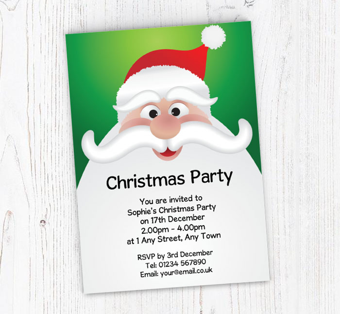 father christmas party invitations