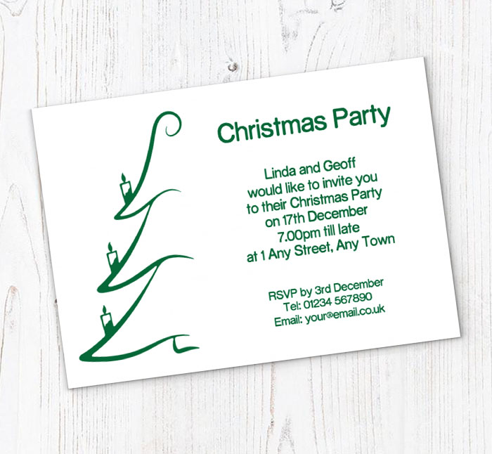 outlined tree party invitations