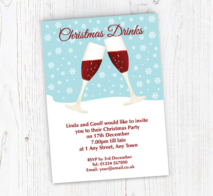 christmas toast party invitations