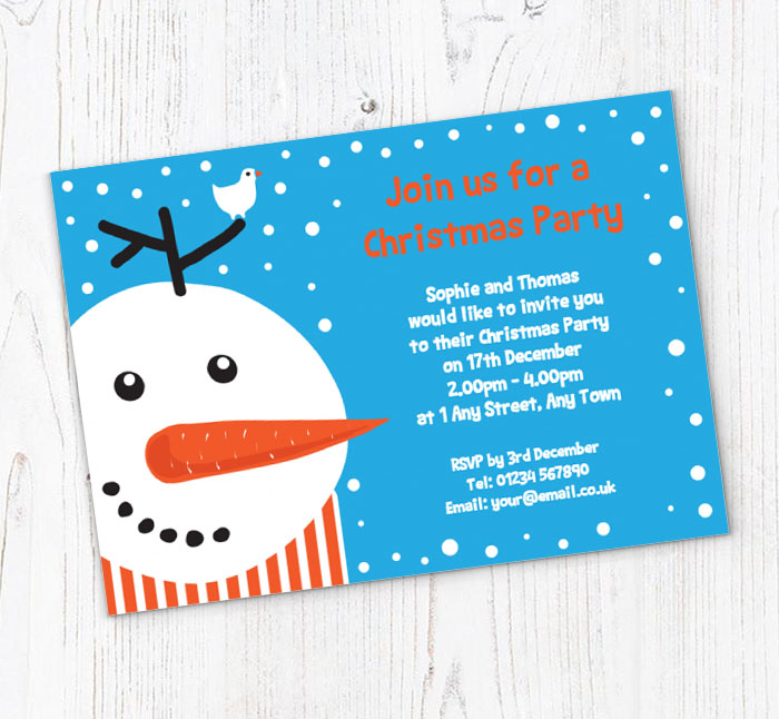 carrot nose party invitations