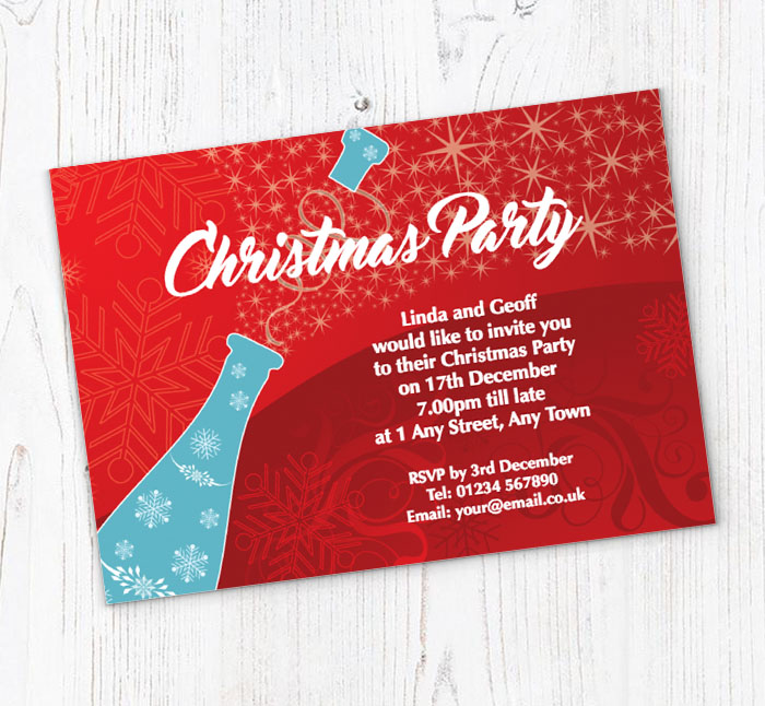 champagne popping party invitations