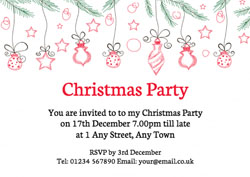 sketched decorations party invitations