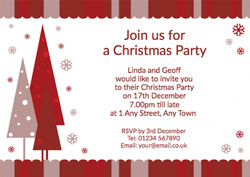 burgundy christmas party invitations