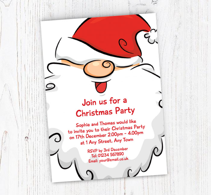 HO HO HO santa party invitations