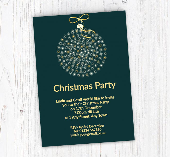 christmas ball party invitations