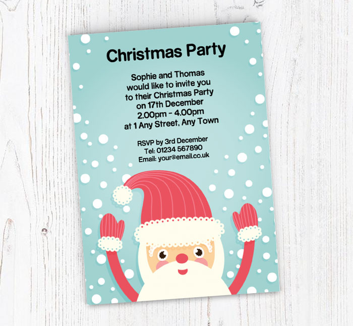 jolly santa party invitations