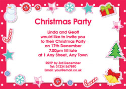 festive border party invitations