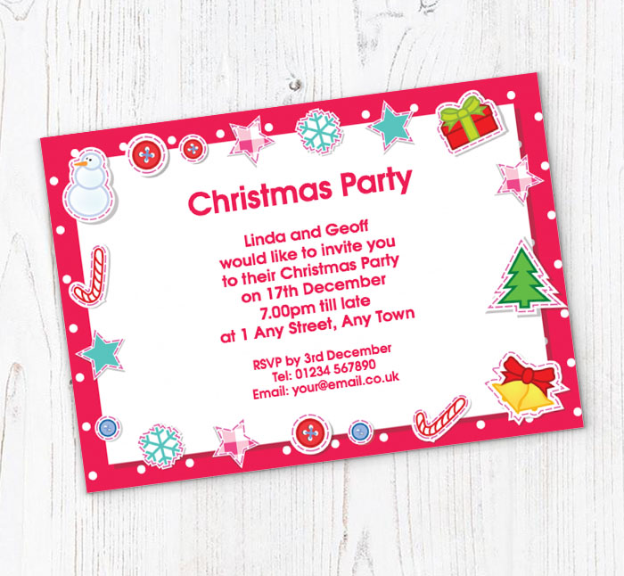 festive border party invitations