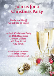 christmas drinks party invitations