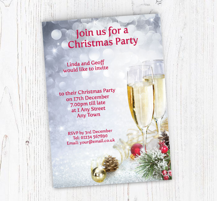 christmas drinks party invitations