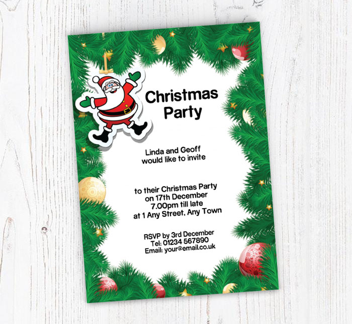 spruce border party invitations