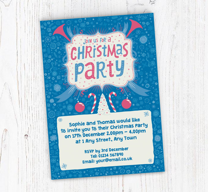 christmas carnival party invitations