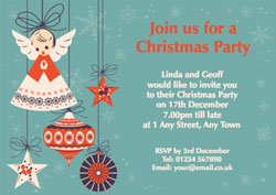 christmas angel party invitations