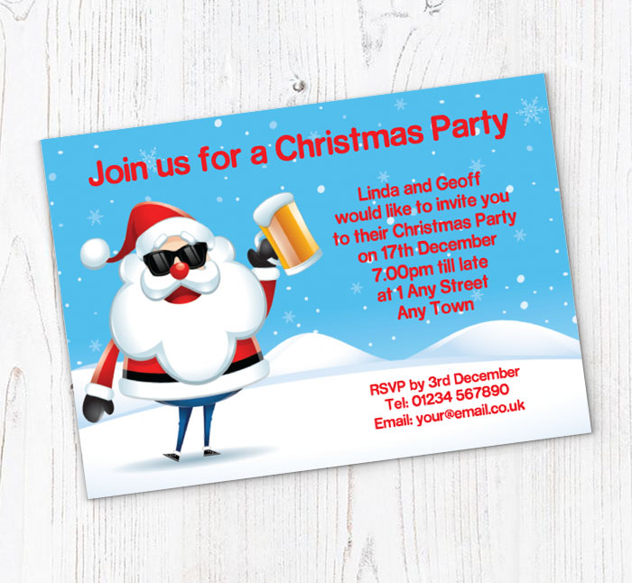 party santa invitations
