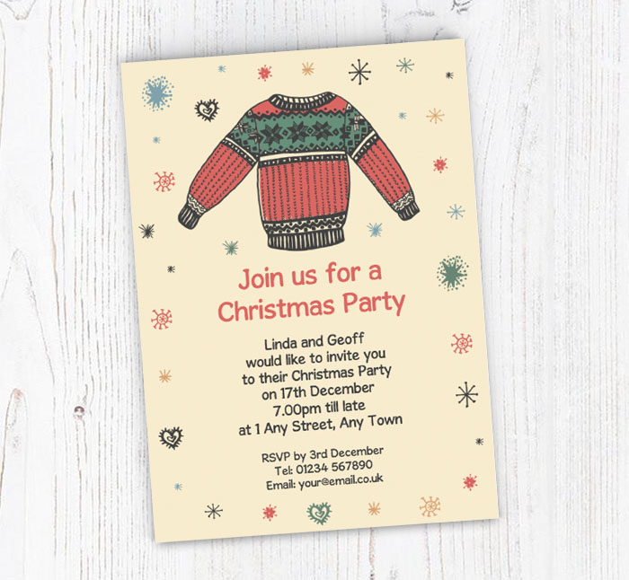 christmas jumper party invitations