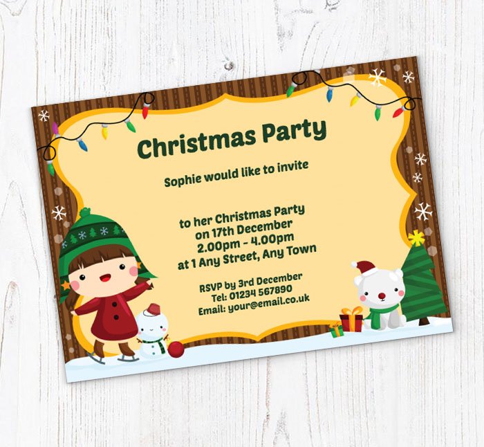 girl and dog party invitations