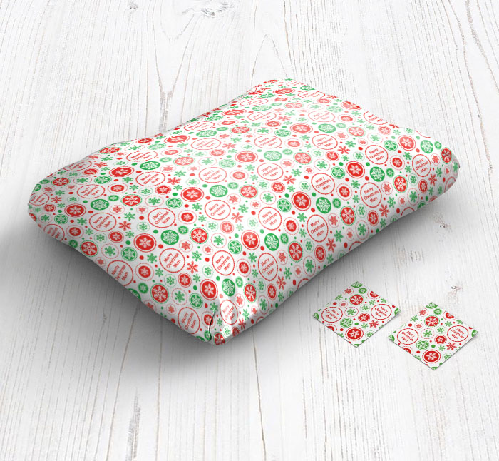 snowflakes wrapping paper