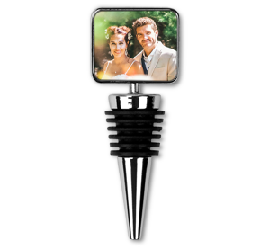 personalised photo upload rectangular bottle stopper