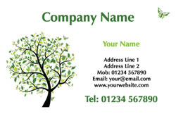 green leaves business cards