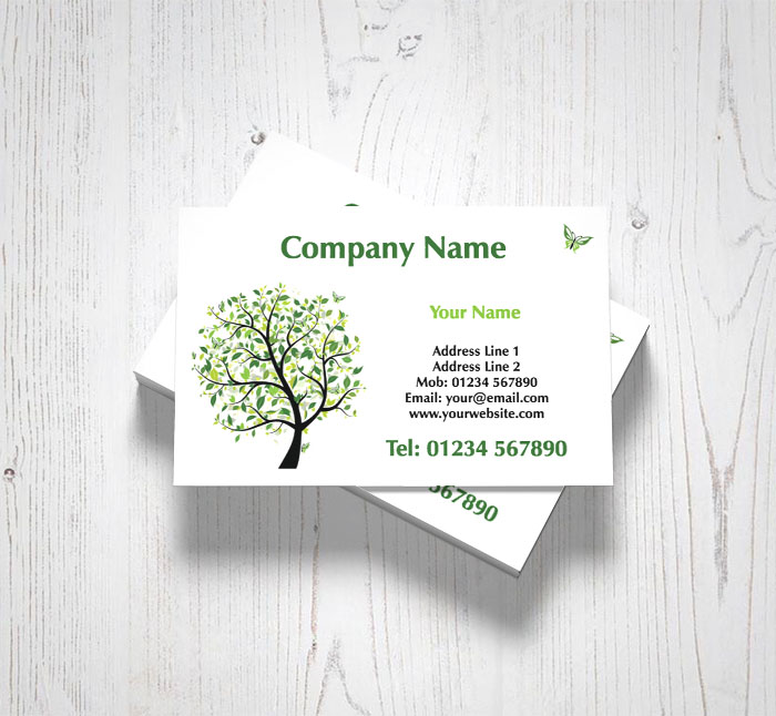green leaves business cards