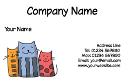 funny cats business cards