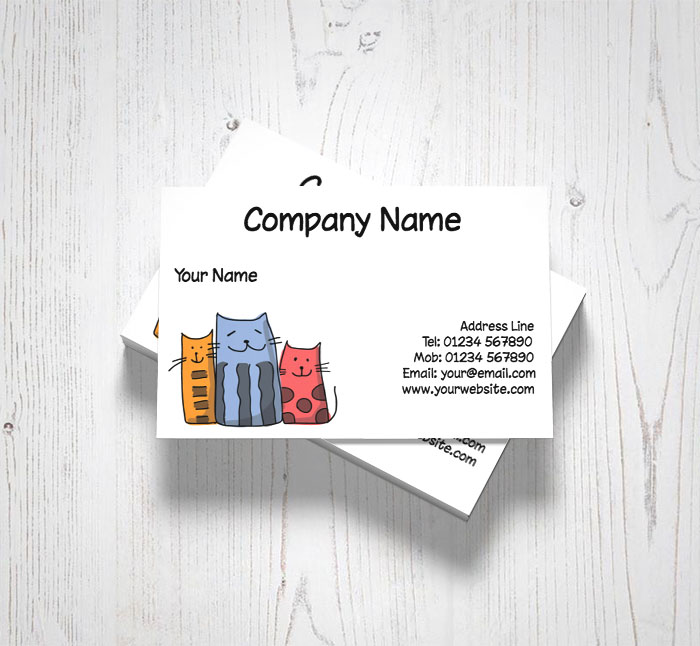 funny cats business cards