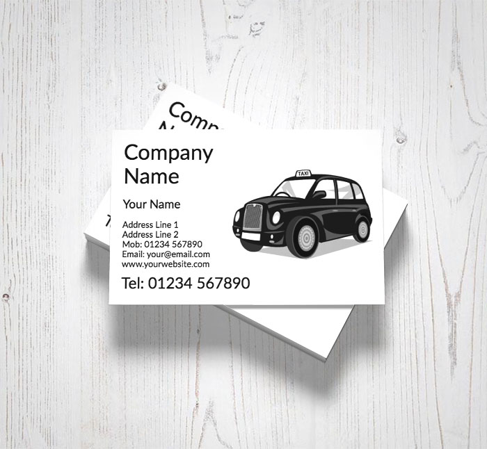 london taxi business cards
