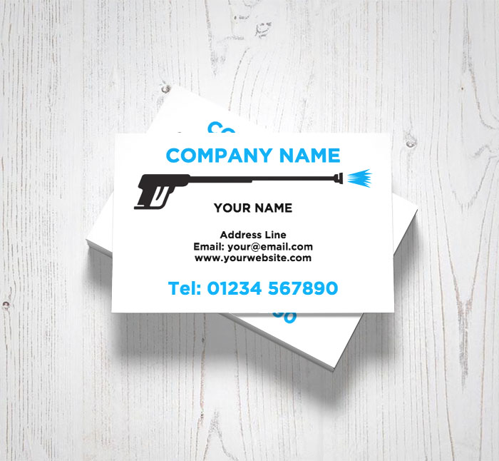 blue jet washing business cards