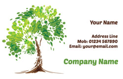 green tree business cards