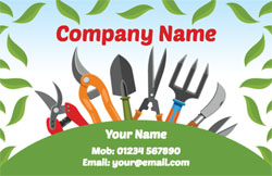 gardening equipment business cards