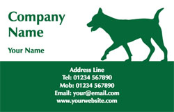 dog silhouette business cards