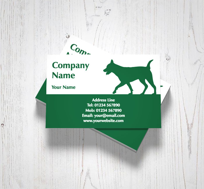 dog silhouette business cards