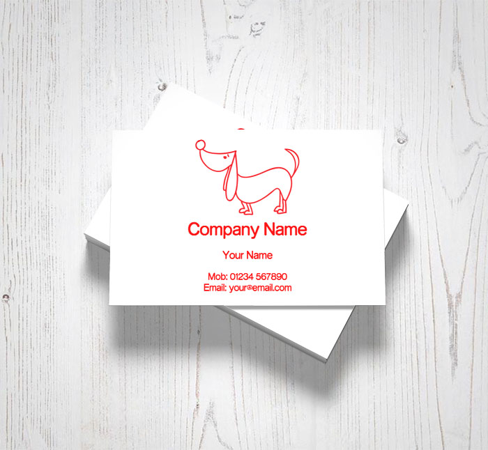 sausage dog business cards