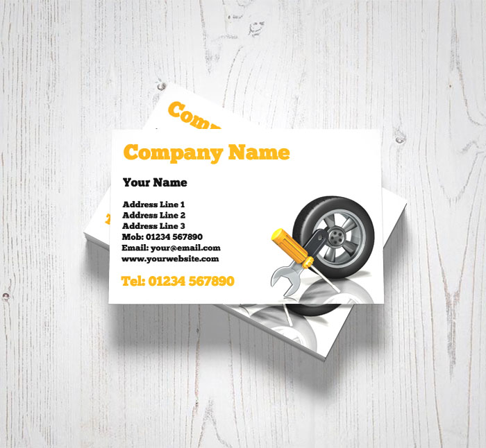 tyre and spanner business cards
