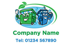 professional bin cleaning services business cards