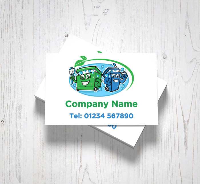 professional bin cleaning services business cards