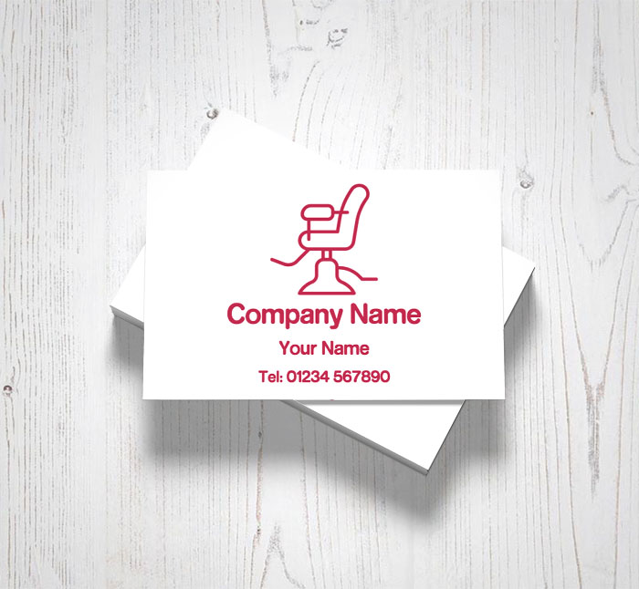 barber shop chair business cards