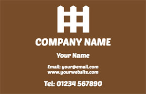 garden fencing services business cards